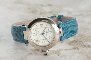 Cartier Pasha 18 ct white gold automatic Kal. 049 Ref. 2308