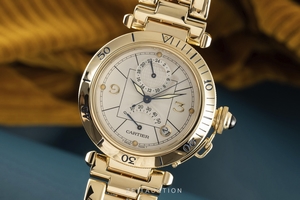 Cartier Pasha 18 ct gold automatic Kal. 480 Ref. 2395