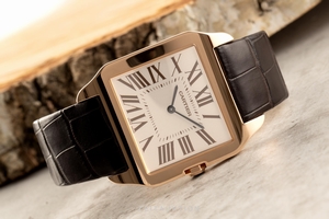 Cartier Santos Dumont 18 ct red gold manual winding Kal. 430MC Ref. W2006951, 2650