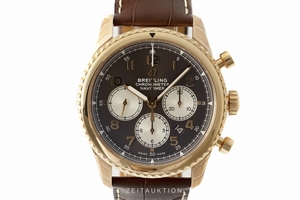 Breitling Navitimer chronograph 18 ct gold automatic Kal. B01 Ref. RB0117