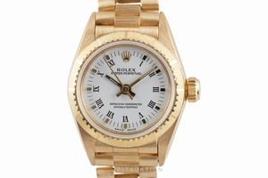 Rolex Oyster Perpetual 18 ct gold automatic Kal. 2130 Ref. 67198