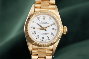 Rolex Oyster Perpetual 18 ct gold automatic Kal. 2130 Ref. 67198