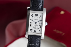 Cartier Tank Americaine 18 ct white gold quartz Kal. 012 Ref. 3012905