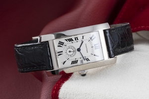 Cartier Tank Americaine 18 ct white gold quartz Kal. 012 Ref. 3012905