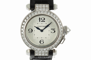 Cartier Pasha 18 ct white gold quartz Kal. 690 Ref. 2813