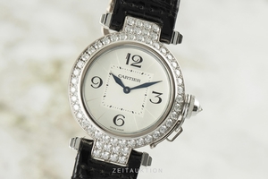 Cartier Pasha 18 ct white gold quartz Kal. 690 Ref. 2813