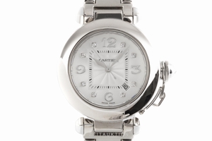 Cartier Pasha 18 ct white gold automatic Kal. 120 Ref. 2398