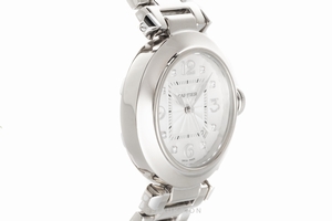 Cartier Pasha 18 ct white gold automatic Kal. 120 Ref. 2398