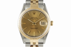 Rolex Date steel / gold automatic Kal. 3135 Ref. 15223