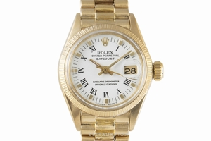 Rolex Lady Datejust 18 ct gold automatic Kal. 2030 Ref. 6927 VINTAGE