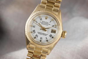 Rolex Lady Datejust 18 ct gold automatic Kal. 2030 Ref. 6927 VINTAGE