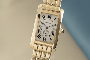 Cartier Tank Americaine 18 ct gold quartz Kal. 012N Ref. 2556