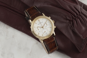 Blancpain Villeret chronograph 18 ct gold automatic Kal. 1185