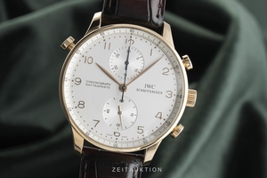 IWC Portugieser chronograph 18 ct gold manual winding Kal. C.76240 Ref. 3712