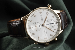 IWC Portugieser chronograph 18 ct gold manual winding Kal. C.76240 Ref. 3712