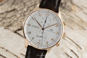 IWC Portugieser chronograph 18 ct gold automatic Kal. C.79350 Ref. 3714