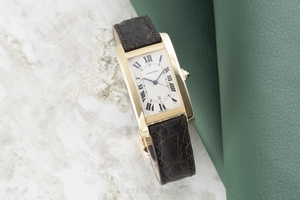 Cartier Tank Americaine 18 ct gold automatic Ref. 8172984