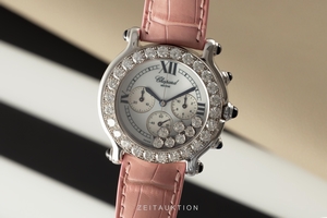 Chopard Happy Sport chronograph 18 ct white gold quartz Ref. 28/3189-23/11