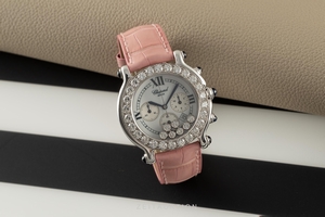 Chopard Happy Sport chronograph 18 ct white gold quartz Ref. 28/3189-23/11