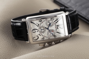 Franck Muller Long Island chronograph 18 ct white gold quartz Kal. ETA 251.471 Ref. 1000CCQZ