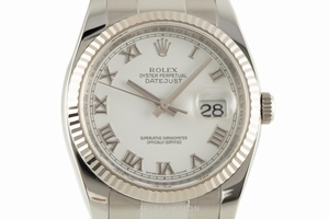 Rolex Datejust steel / white gold automatic Kal. 3135 Ref. 116234