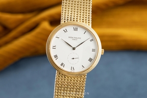 Patek Philippe Calatrava 18 ct gold manual winding Kal. 215 Ref. 3919/5