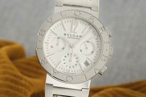 Bvlgari Diagono chronograph steel automatic Kal. 080TEEL Ref. BB 38 SS CH