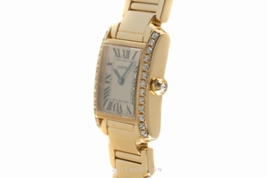 Cartier Tank Francaise 18 ct gold quartz Kal. 057 Ref. 2385