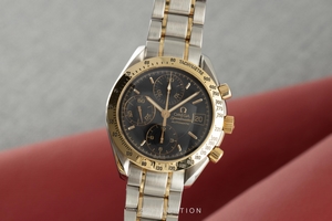 Omega Speedmaster Date chronograph steel / gold automatic Kal. 1152 Ref. 175.0083, 375.0083