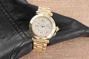 Cartier Pasha 18 ct gold automatic Kal. 20 Ref. 1989