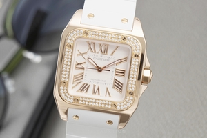 Cartier Santos 100 18 ct red gold automatic Kal. 076 Ref. 2879