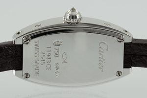 Cartier Tonneau 18 ct white gold quartz Kal. 028 Ref. 2545