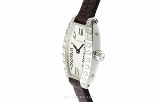 Cartier Tonneau 18 ct white gold quartz Kal. 028 Ref. 2545