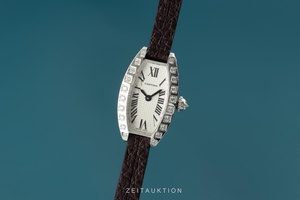 Cartier Tonneau 18 ct white gold quartz Kal. 028 Ref. 2545