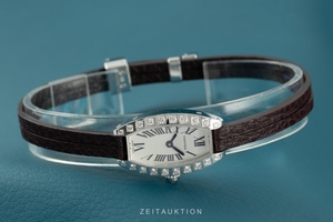 Cartier Tonneau 18 ct white gold quartz Kal. 028 Ref. 2545