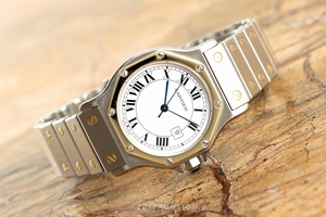 Cartier Santos Ronde steel / gold automatic Kal. 077 Ref. 2966