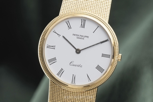 Patek Philippe Calatrava 18 ct gold quartz Kal. E27 Ref. 3744/1