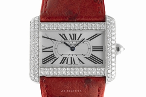 Cartier Tank Divan 18 ct white gold quartz Kal. 690 Ref. 2614