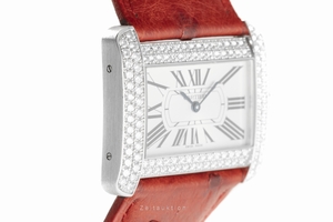 Cartier Tank Divan 18 ct white gold quartz Kal. 690 Ref. 2614