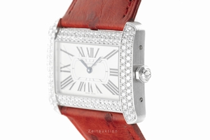 Cartier Tank Divan 18 ct white gold quartz Kal. 690 Ref. 2614