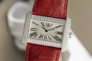 Cartier Tank Divan 18 ct white gold quartz Kal. 690 Ref. 2614