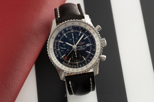 Breitling Navitimer World chronograph steel automatic Kal. B24 Ref. A24322