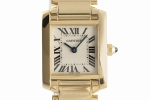 Cartier Tank Francaise 18 ct gold quartz Kal. 057 Ref. 2385