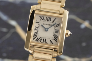 Cartier Tank Francaise 18 ct gold quartz Kal. 057 Ref. 2385