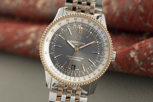 Breitling Navitimer steel / gold automatic Kal. B17 Ref. U17326