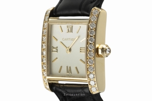 Cartier Tank Francaise 18 ct gold quartz Kal. 057 Ref. 2385