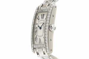 Cartier Tank Americaine 18 ct white gold quartz Kal. 157 Ref. 2489