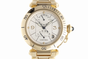 Cartier Pasha 18 ct gold automatic Kal. 480 Ref. 2395