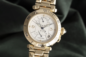 Cartier Pasha 18 ct gold automatic Kal. 480 Ref. 2395