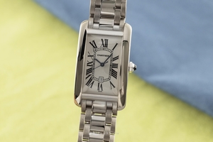 Cartier Tank Americaine 18 ct white gold automatic Kal. 120 Ref. 1741
